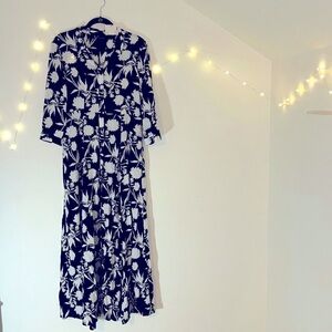 Black and White Zara Maxi Shirtdress